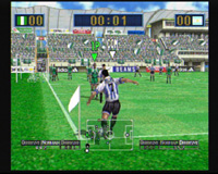 une photo d'Ã©cran de Virtua Striker 2 version 2000 sur Sega Dreamcast